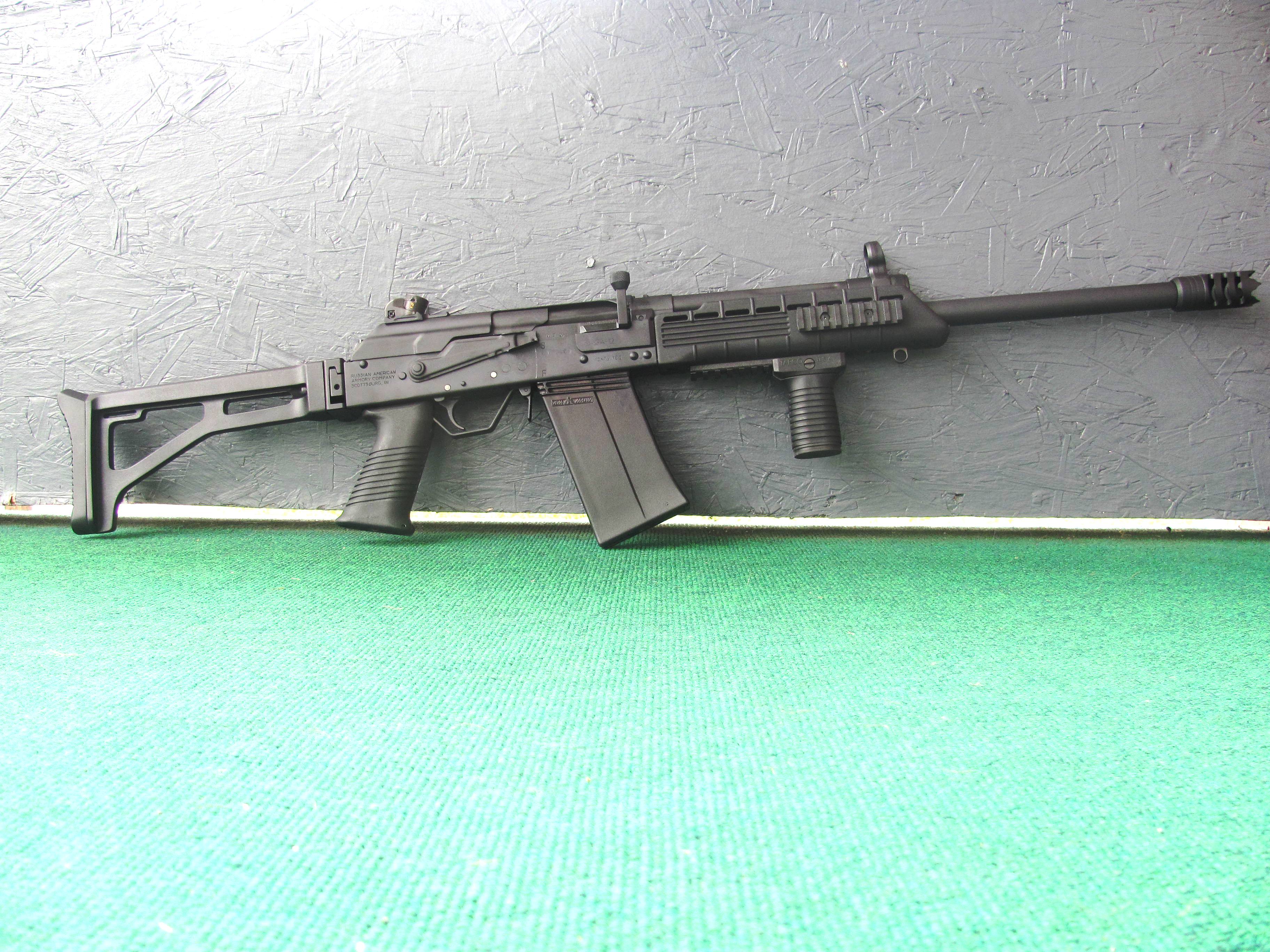 S12 wooden AK setup Saiga12
